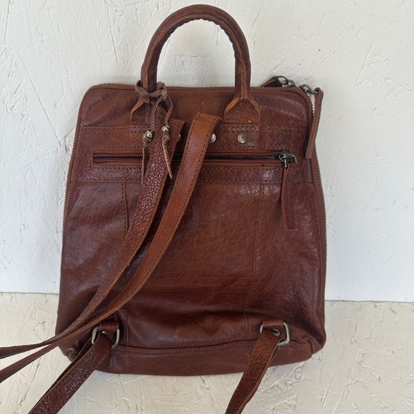 Spikes and Sparrow Texas Leather Backpack in Brandy Cognac main image 12